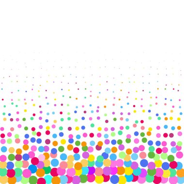 Çok renkli çemberlere sahip beyaz arkaplan 