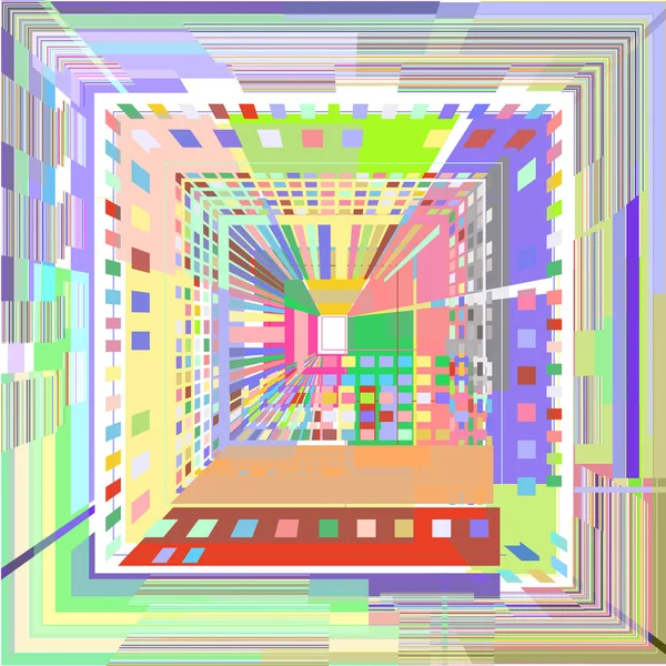 Abstract Kleurrijk Vierkant — Stockvector