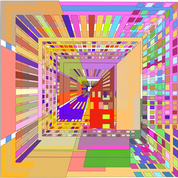 Abstract Kleurrijk Vierkant — Stockvector
