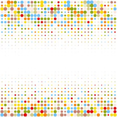 Renkli noktalı beyaz arkaplan 