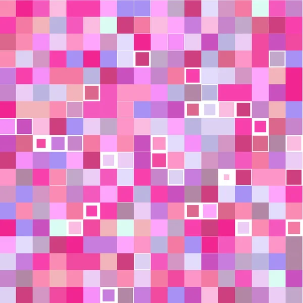 Mosaik Mit Bunten Quadraten Auf Weißem Hintergrund — Stockvektor