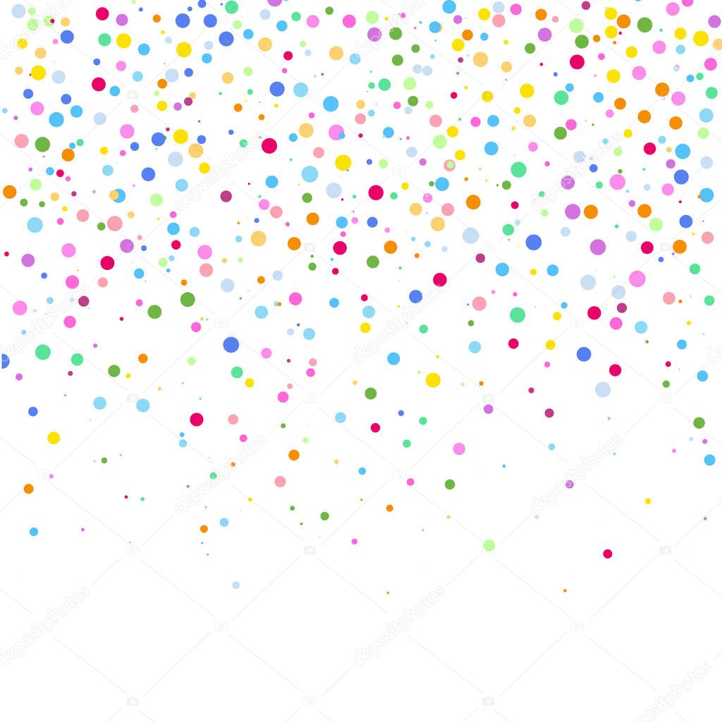 Multicolored circles on white background 