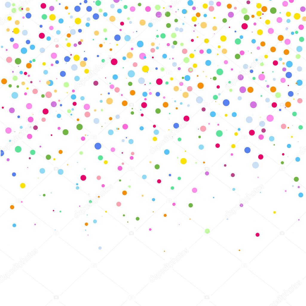 Multicolored circles on white background