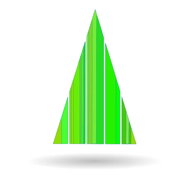 Imagen Abstracta Moderna Árbol Verde — Vector de stock