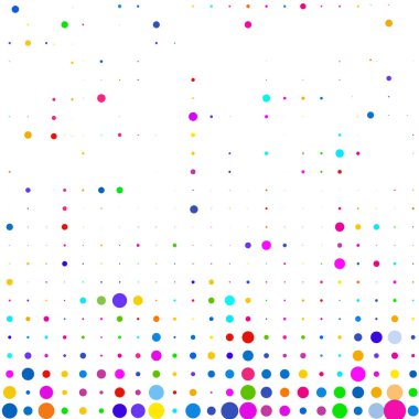 Renkli noktalı beyaz arkaplan 
