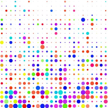 Renkli noktalı beyaz arkaplan 
