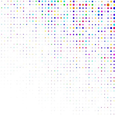 Renkli noktalı beyaz arkaplan 