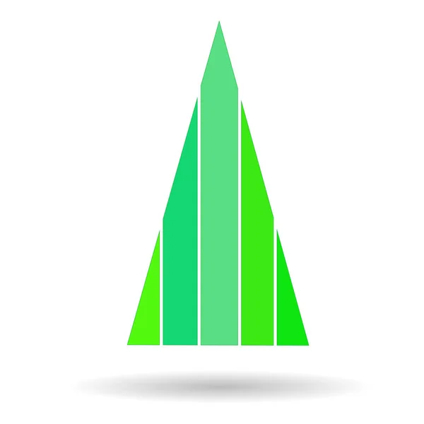Σύγχρονη Αφηρημένη Εικόνα Του Πράσινου Δέντρου — Διανυσματικό Αρχείο