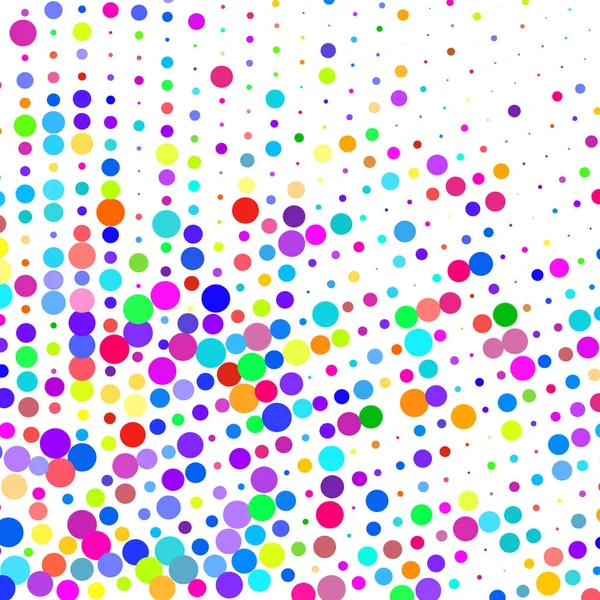 Multicolored Dots White Background — Stock Vector