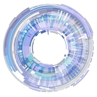 Açık mavi geometrik şekillerin çemberi  