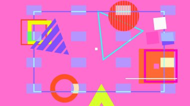 Renkli geometrik şekiller kümesi