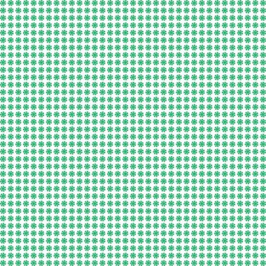 Beyaz arkaplanda soyut yeşil çiçekli desen