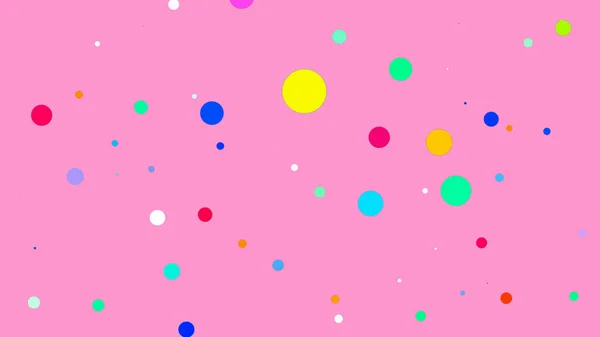 粉色背景的彩色气球 — 图库照片