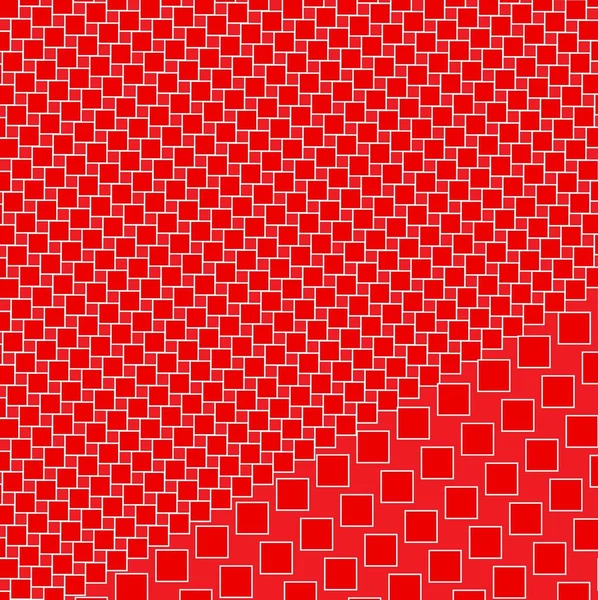 Roter Hintergrund Mit Weißen Quadraten — Stockvektor