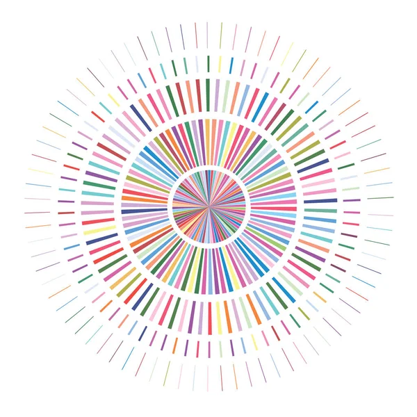 Cirkel Färgglada Pinnar Vit Bakgrund — Stockfoto