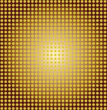 Soyut sarı çiçekli desen