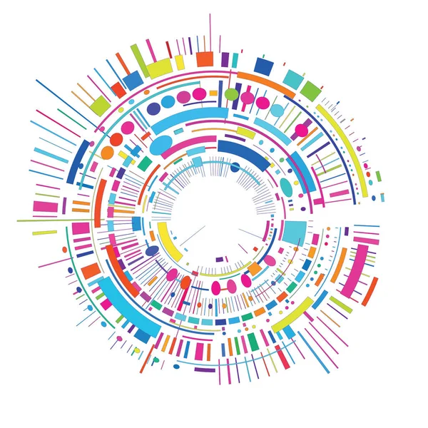 Kreis Farbenfroher Geometrischer Formen — Stockfoto