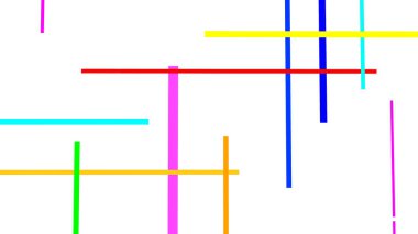 Beyaz arkaplanda renkli çizgiler