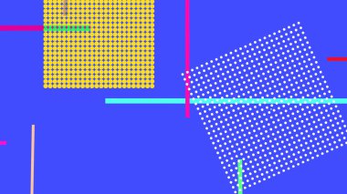  Mavi arkaplanda çizgiler ve kareler