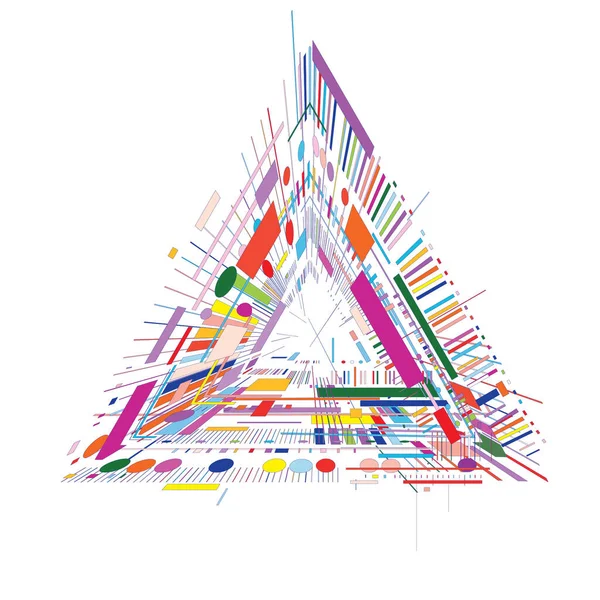 Trójkąt Kolorowych Kształtów Geometrycznych — Zdjęcie stockowe