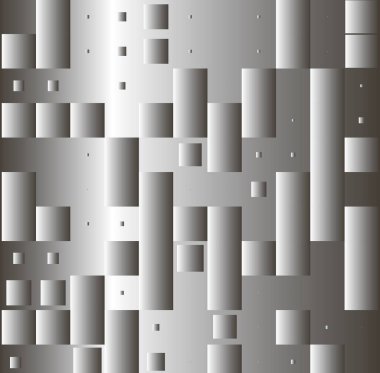 Küpler ve silindirlerle soyut metal arkaplan