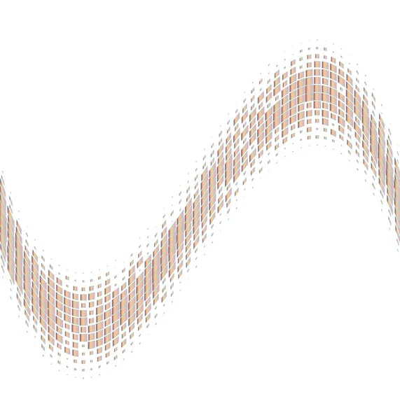 Ligne Ondulée Carrés Métalliques — Image vectorielle