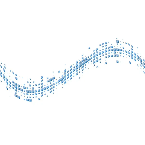 青い立方体の抽象的な波 — ストックベクタ