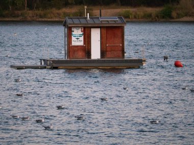 Floating Outhouse Lake Natoma Folsom Lake  SRA CA