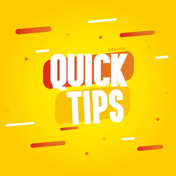 Quick tips helpful tricks design Illustration — Stock Vector