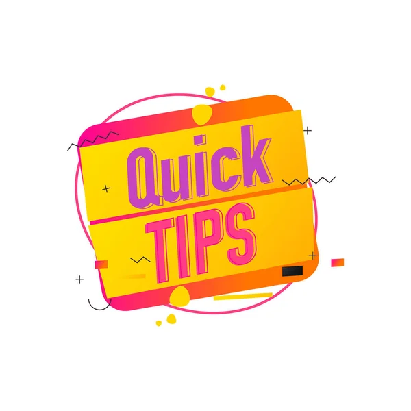 Quick tips helpful tricks design Illustration — Stock Vector