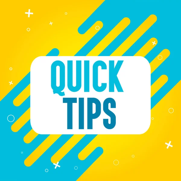 Quick tips helpful tricks design Illustration — Stock Vector
