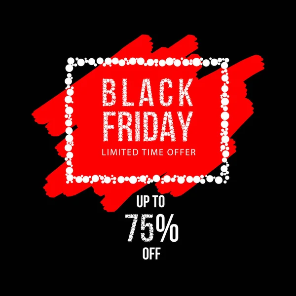 Vector illustration of Black Friday sale text design template — Stock Vector