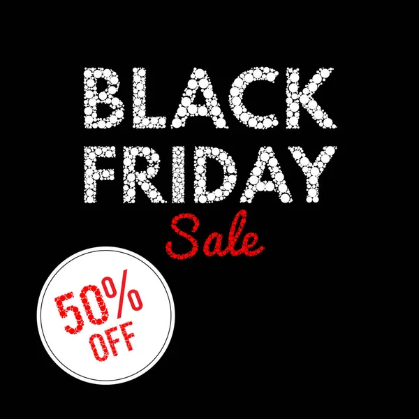 Vector illustration of Black Friday sale text design template — Stock Vector