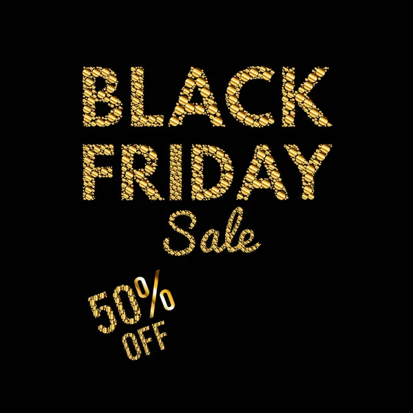 Vector illustration of Black Friday sale text design template — Stock Vector