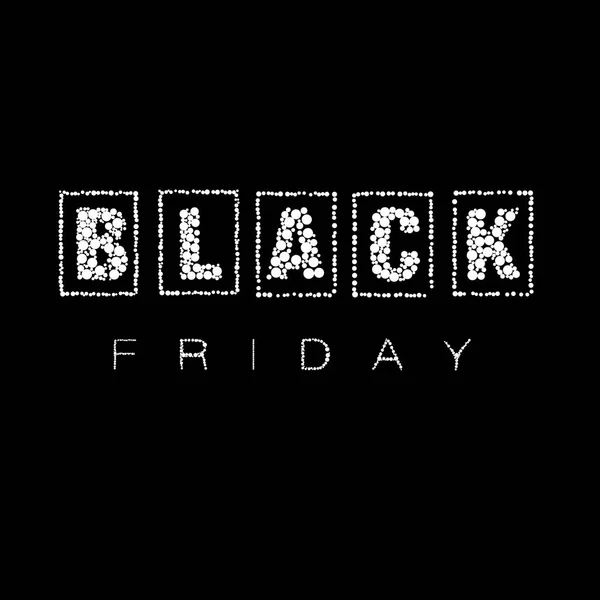 Vector illustration of Black Friday sale text design template — Stock Vector