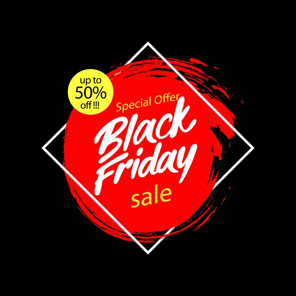 Vector illustration of Black Friday sale text design template — Stock Vector