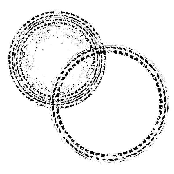 Pista de neumático negro con ilustración de vector de fondo — Vector de stock