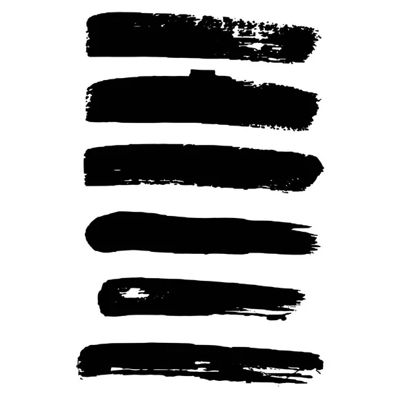 Vector zwarte pint inkt penseel slag, lijn, textuur, achtergrond voor tekst. — Stockvector