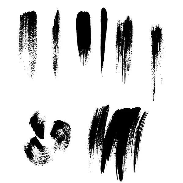 Vector black pint ink brush stroke,line,texture,background for text. — Stock Vector