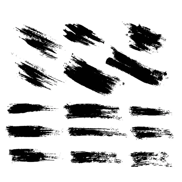 Vektor schwarzer Pinselstrich, Linie, Textur, Hintergrund für Text. — Stockvektor