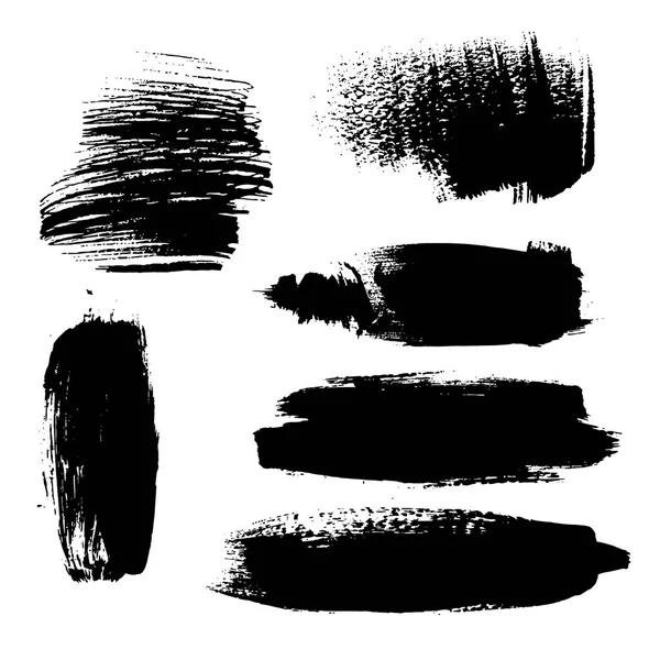Vector black pint ink brush stroke,line,texture,background for text. — Stock Vector