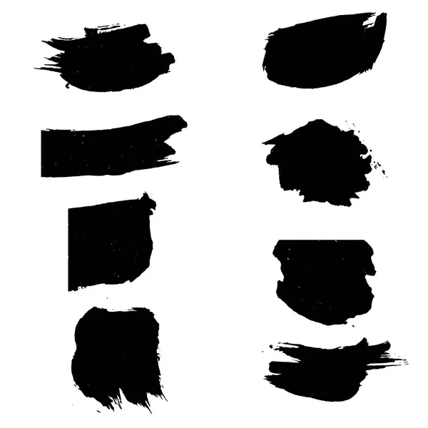 Ensemble vectoriel de coups de pinceau grunge — Image vectorielle