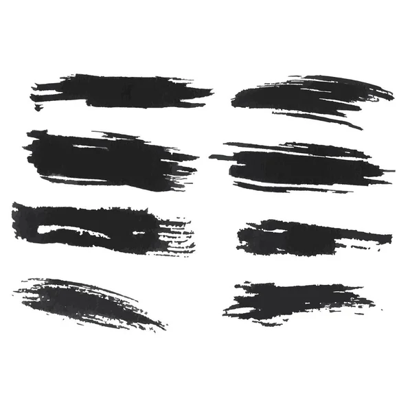 Vector set of grunge brush strokes — Stock Vector