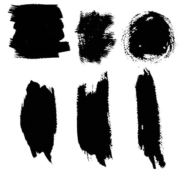 Ensemble vectoriel de coups de pinceau grunge — Image vectorielle