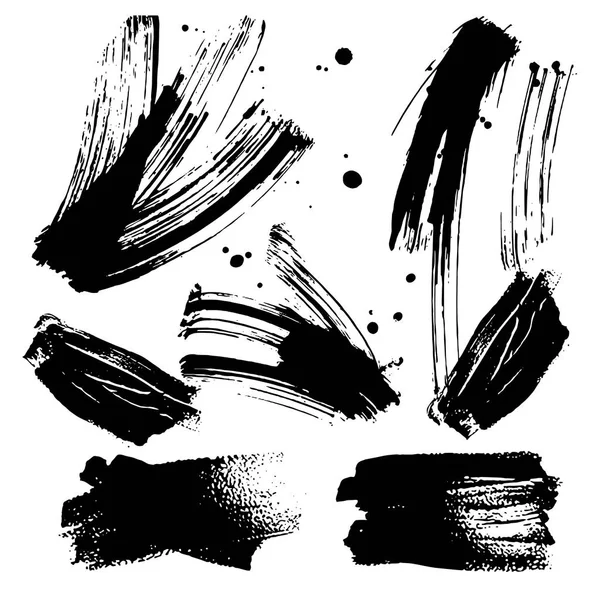 Vector black pint ink brush stroke,line,texture,background for text. — Stock Vector