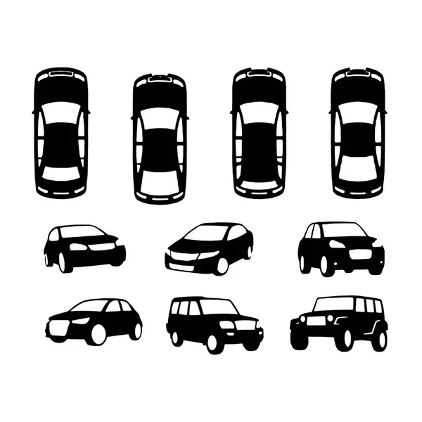 Seturi de mașini și pe vectorul de colectare a vehiculelor rutiere — Vector de stoc