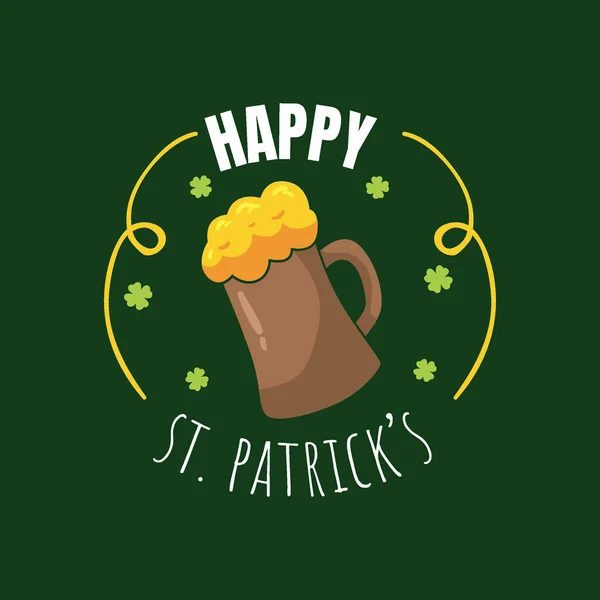Denní plakát St Patricks, vektorový obrázek — Stockový vektor