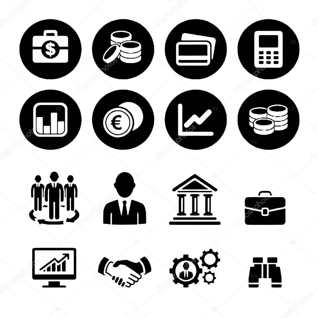 icons set related to Money Wallet Vector