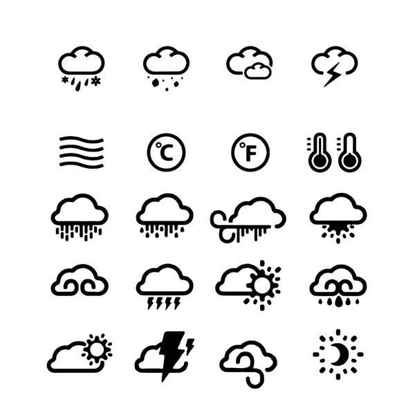 Weather icons with White Background Vector Stock Vector by ©feepic ...