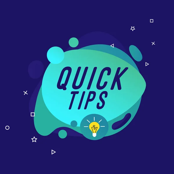 Quick tips Colorful banner Vector illustrator — Stock Vector